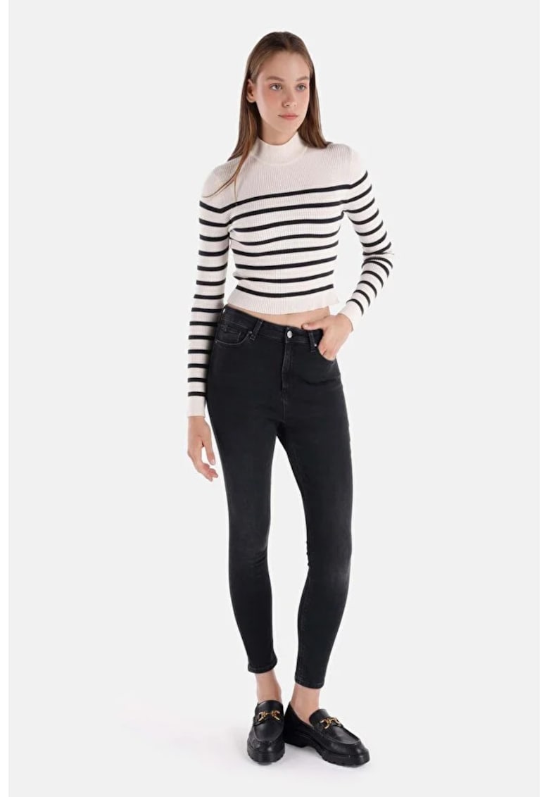 Pantaloni De Dama Negru Skinny Fit 760 Diana Cl1065322