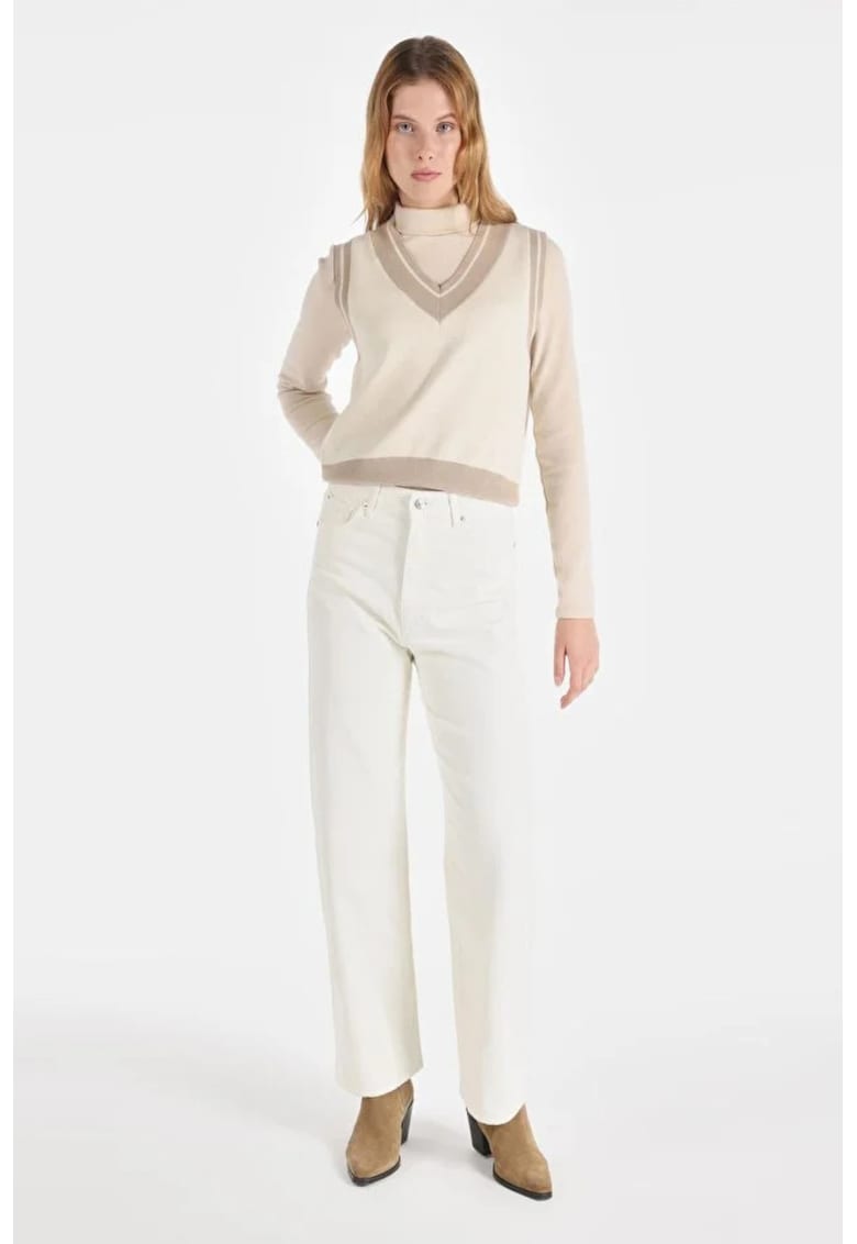 Pantaloni De Dama Alb Regular Fit Cl1060734 8683197847201