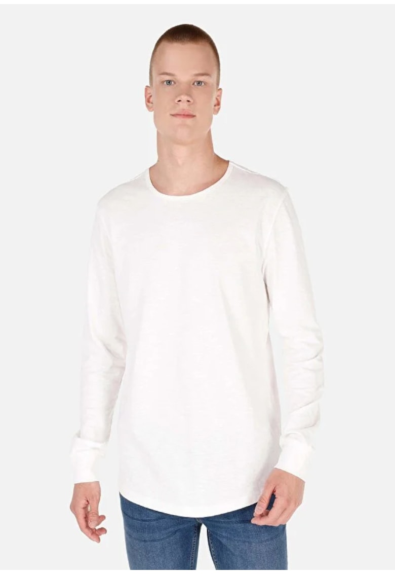 Tricou Cu Maneca Lunga De Barbati Alb Regular Fit Cl1065872 8683197800794