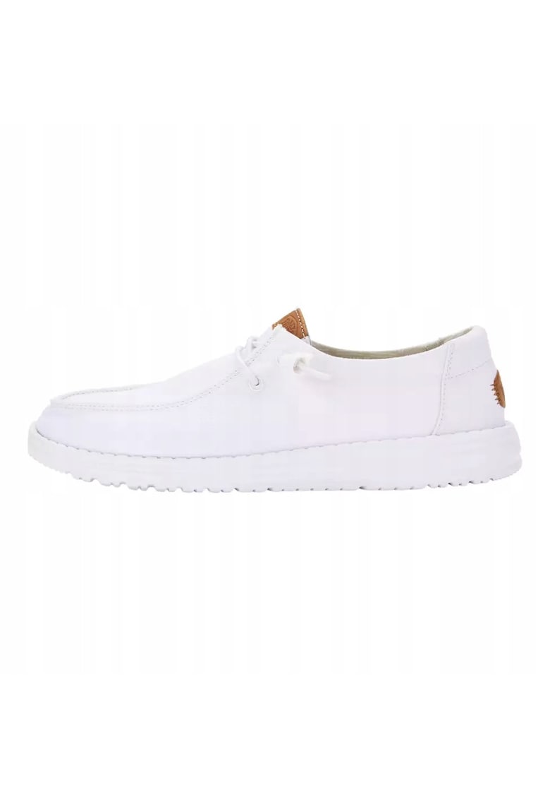 Mocasini Femei Spuma EVA - Wendy Stretch Canvas - Alb - Alb