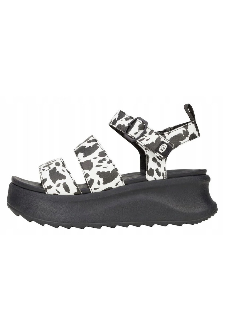 Sandale cu talpa wedge si model - Alb