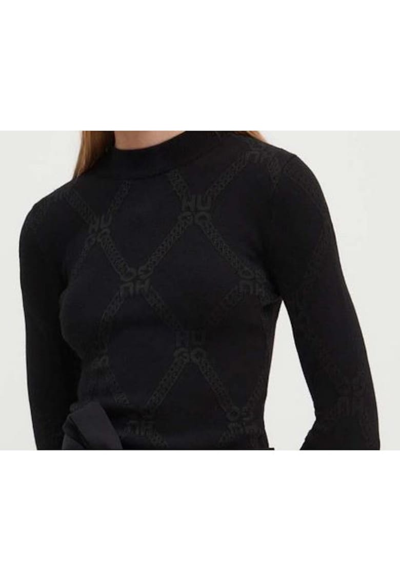 Pulover cu imprimeu logo slim fit