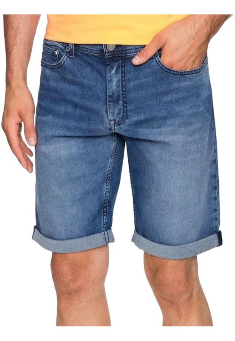 Blugi scurti barbati - Bumbac/Elastan - Albastru