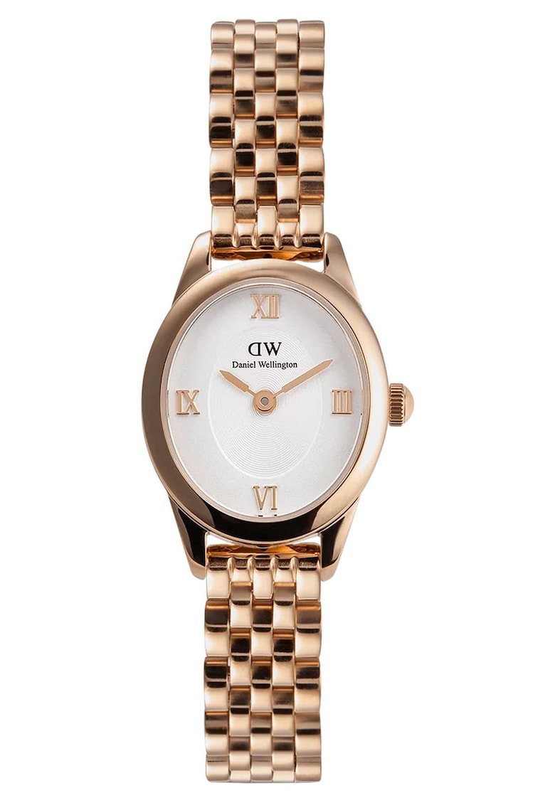 Ceas dama Ophelia - roz aurie - 22mm - mecanism quartz - cadran alb