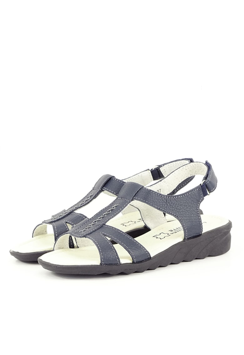 Sandale bleumarin din piele naturala Silvia M5 2341