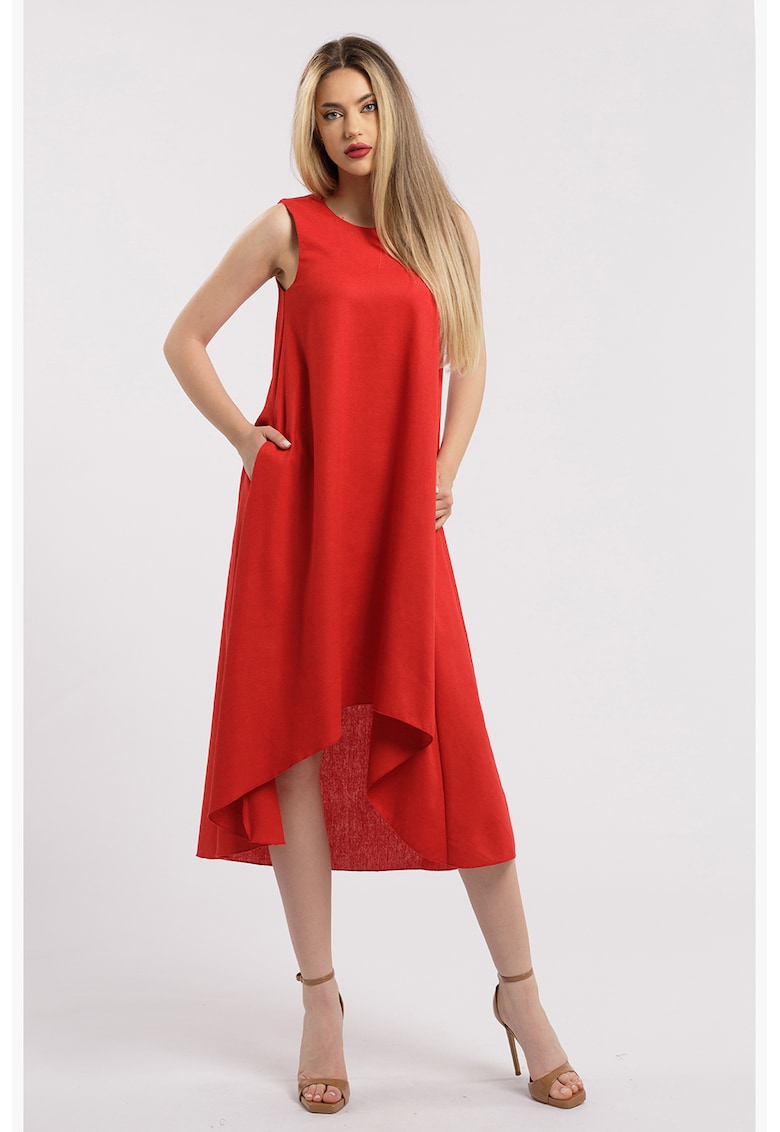 Rochie asimetrica din in
