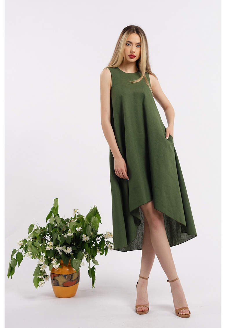 Rochie asimetrica din in