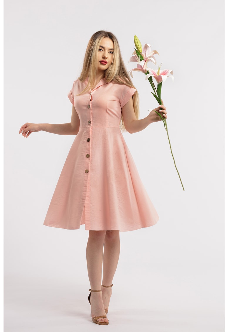 Rochie-camasa evazata din in