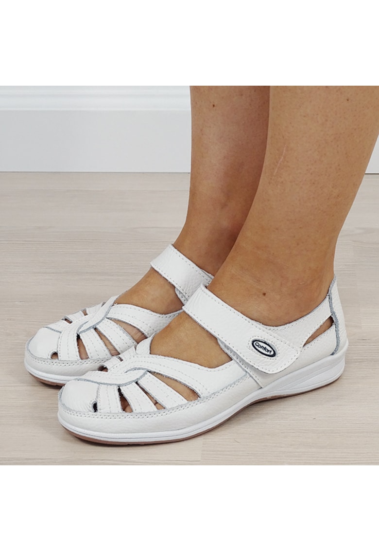 Balerini albi piele naturala B-8032-1 M5 10210 - Alb - SOFILINE - imagine 1