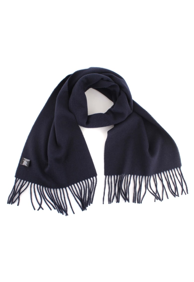 Sal barbati MA.AL.BI - lana - bleumarin - 180cm - cu franjuri