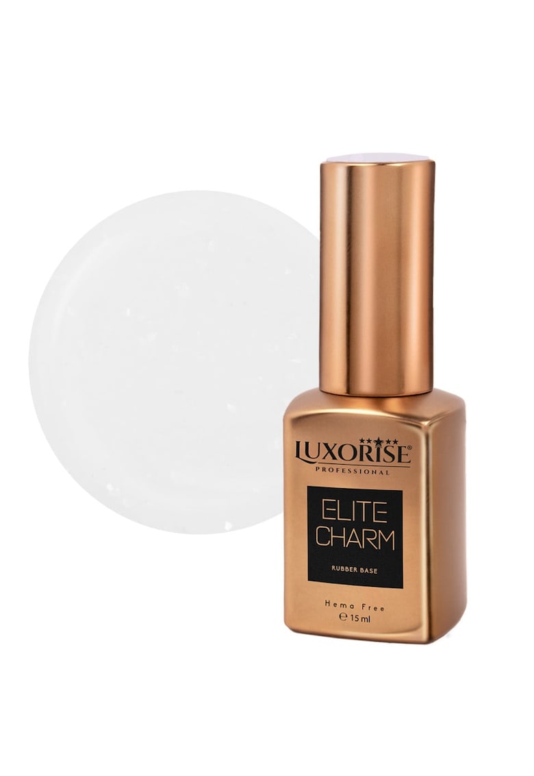 Rubber Base Hema Free ELITE CHARM - Silver Sparkle 15ml
