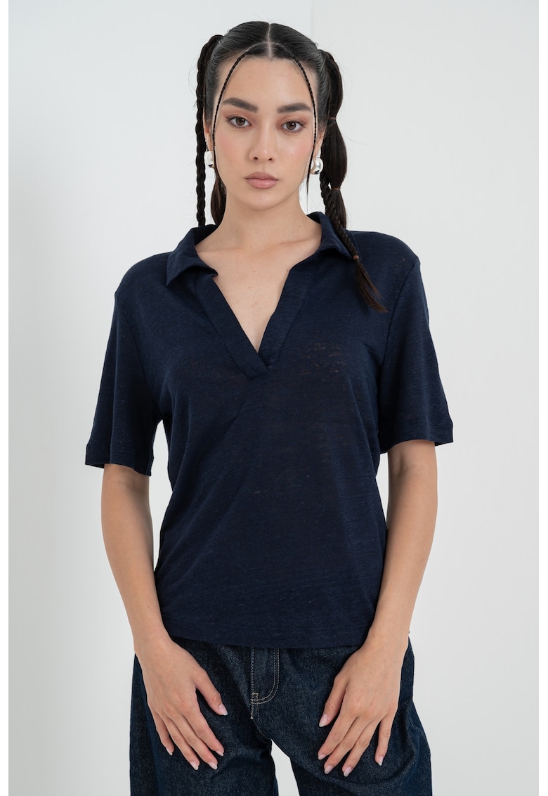 Tricou polo lejer din in