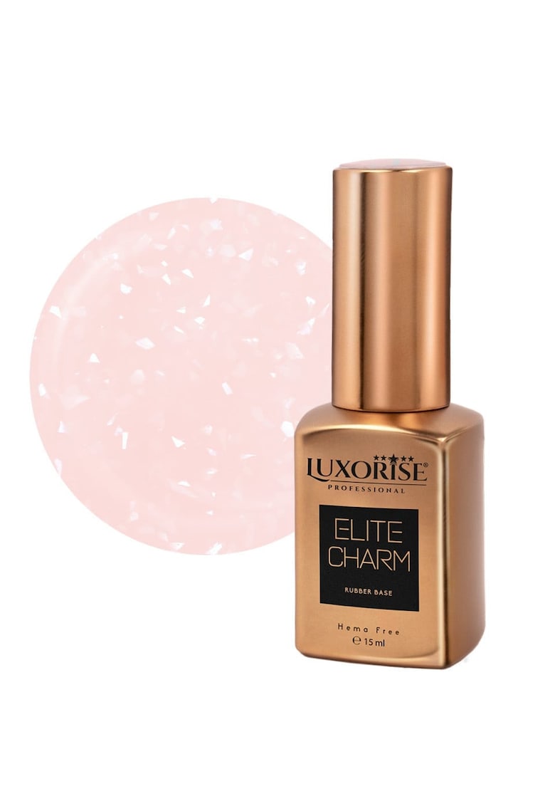 Rubber Base Hema Free ELITE CHARM - Salmon Sparkle 15ml