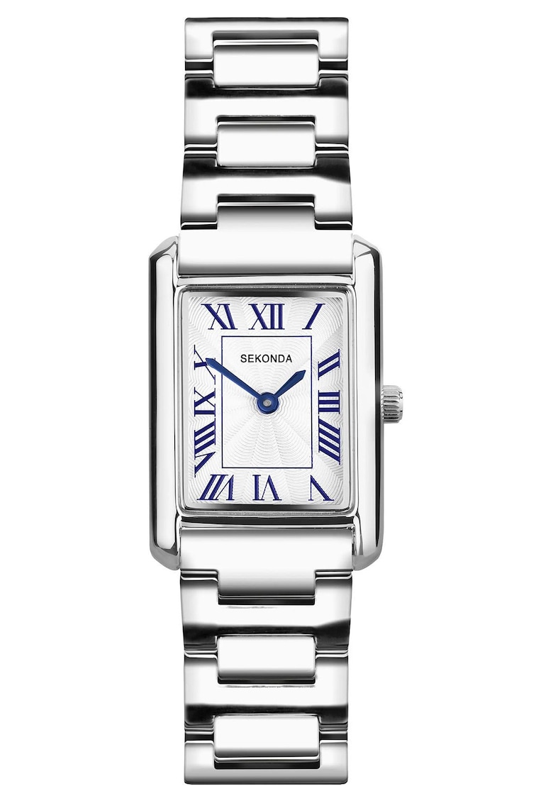 Ceas de dama - Damski - Quartz - bratara argintie - carcasa metalica aurie - rezistenta la apa 30m - 22x22mm