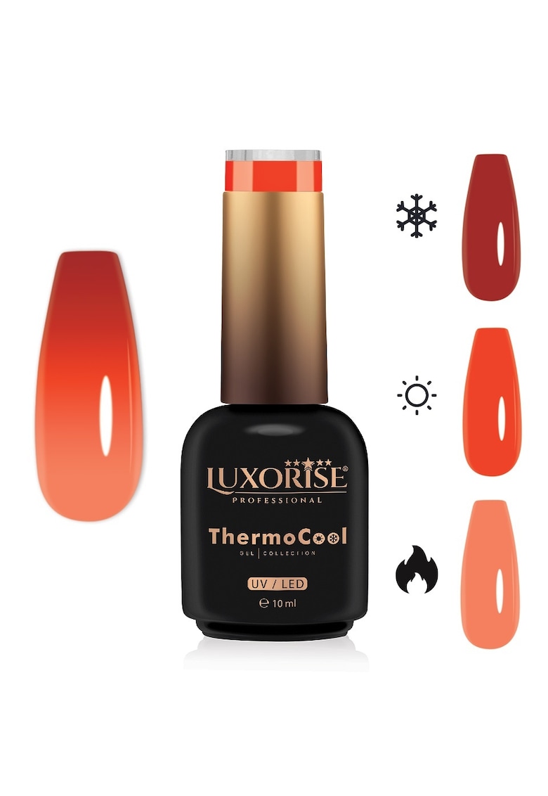 Oja Semipermanenta Termica 3 Culori ThermoCool - Orange Flip 10ml