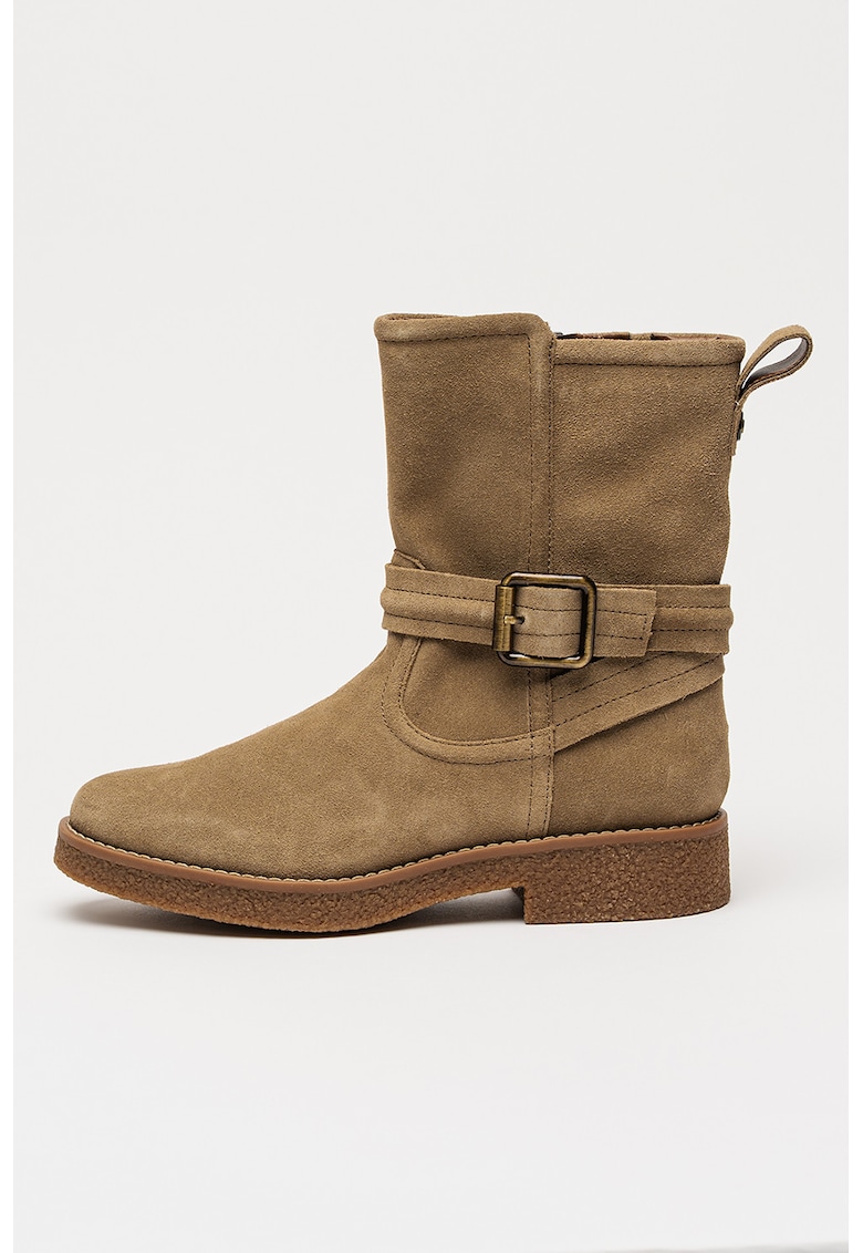 Ghete medii din piele intoarsa Nella