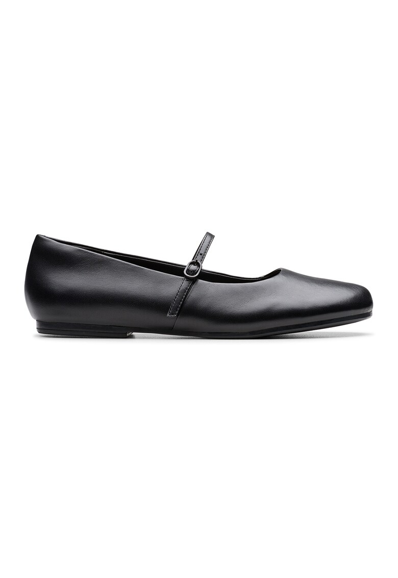 Balerini Mary Jane cu model impletit Livia - Negru