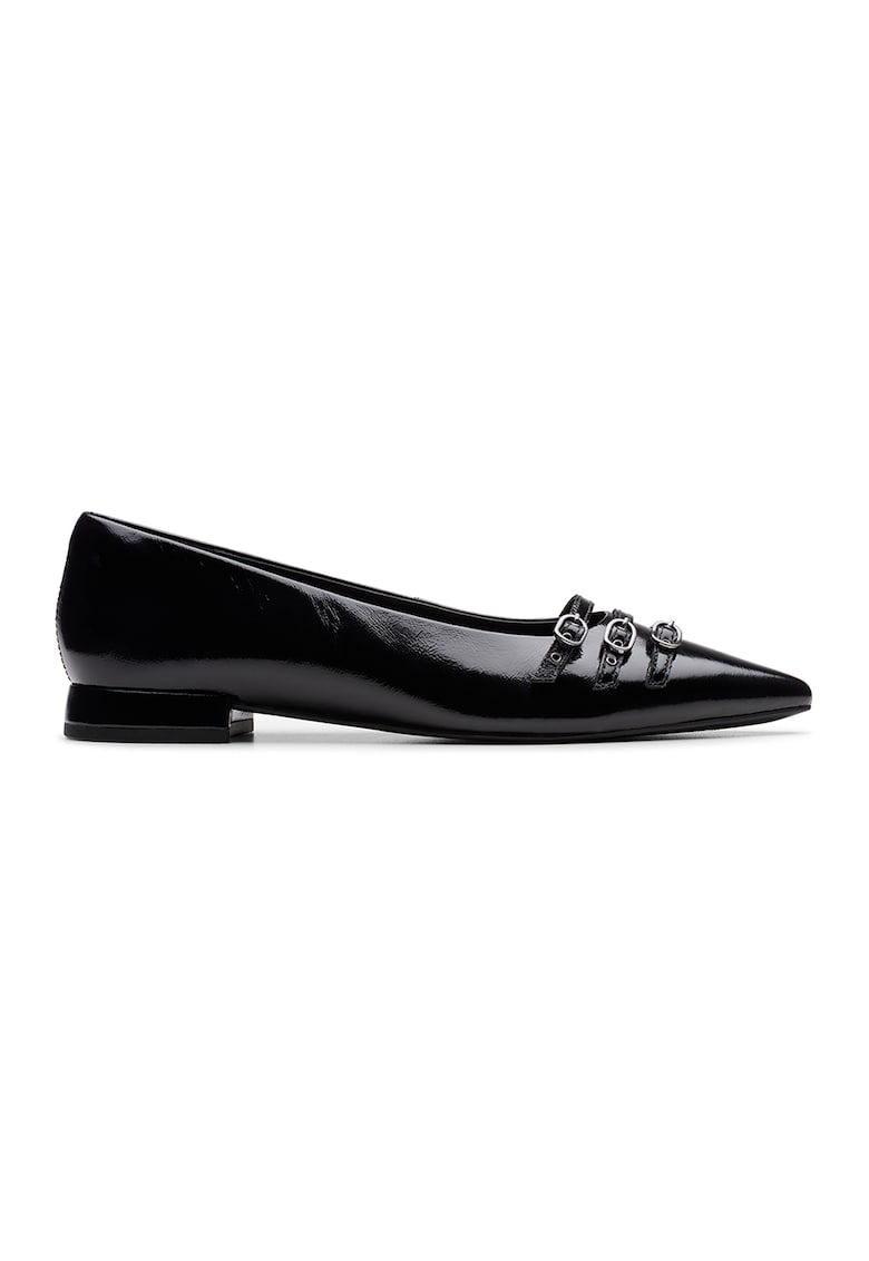 Balerini de piele lacuita Sensa - Negru