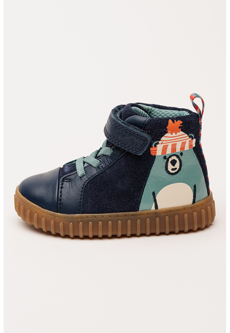 Botine cu piele intoarsa si sireturi elastice Cove