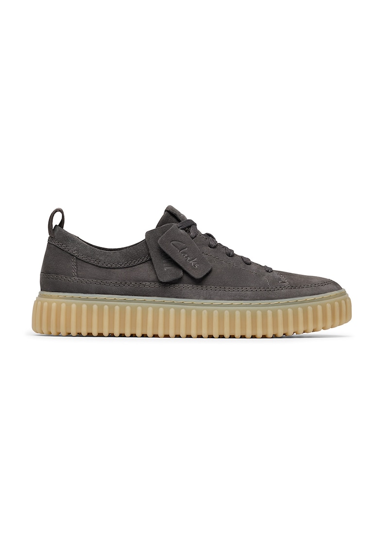 Pantofi sport din piele nabuc Torhill - Gri inchis