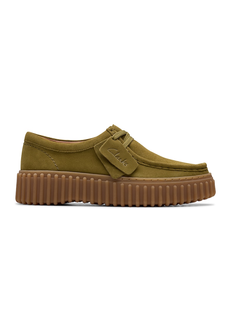 Clarks Mocasini de piele intoarsa Torhill - Caramel