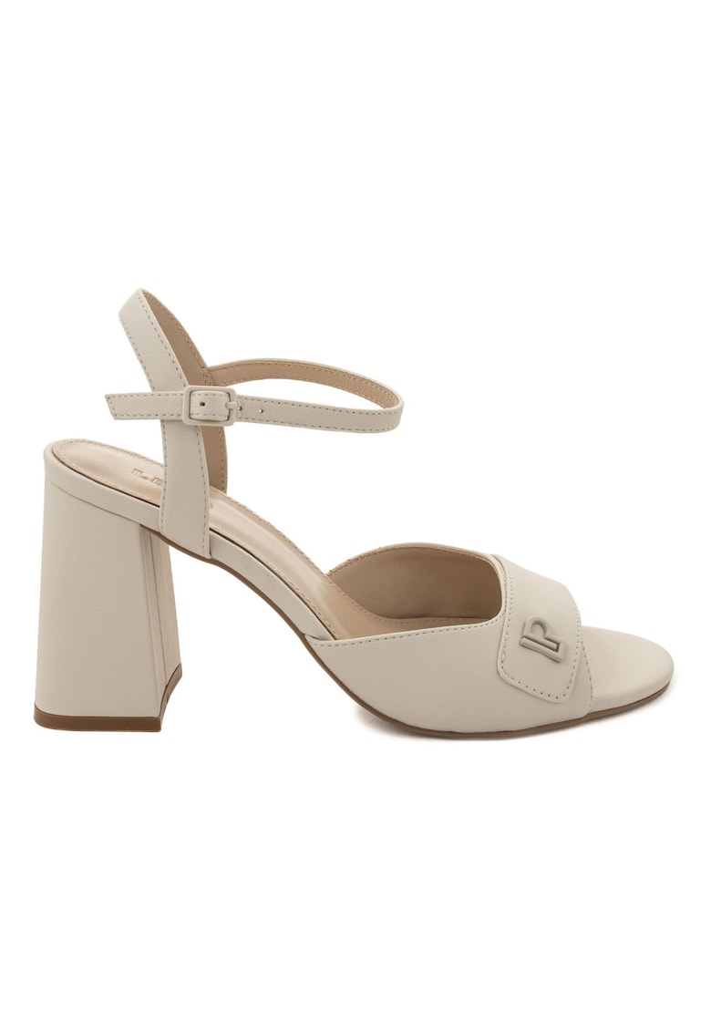 Sandale din piele cu toc masiv Cleo