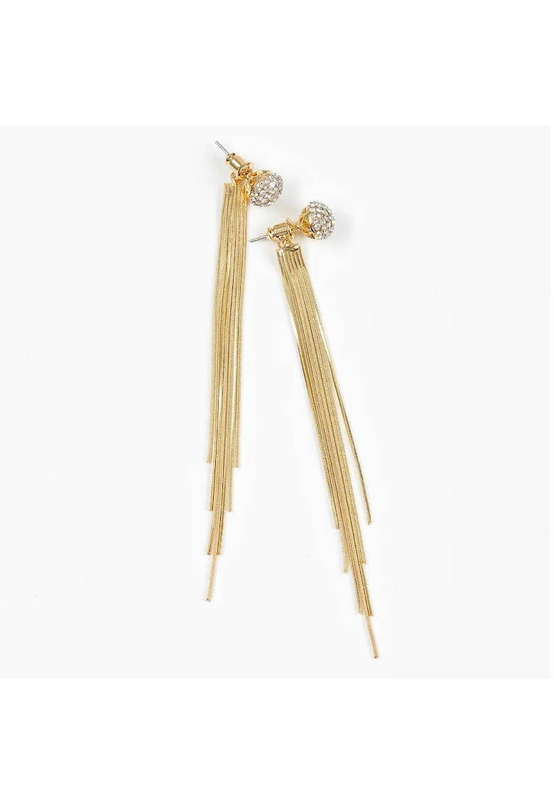 Cercei aurii cu franjuri metalici -  Paris