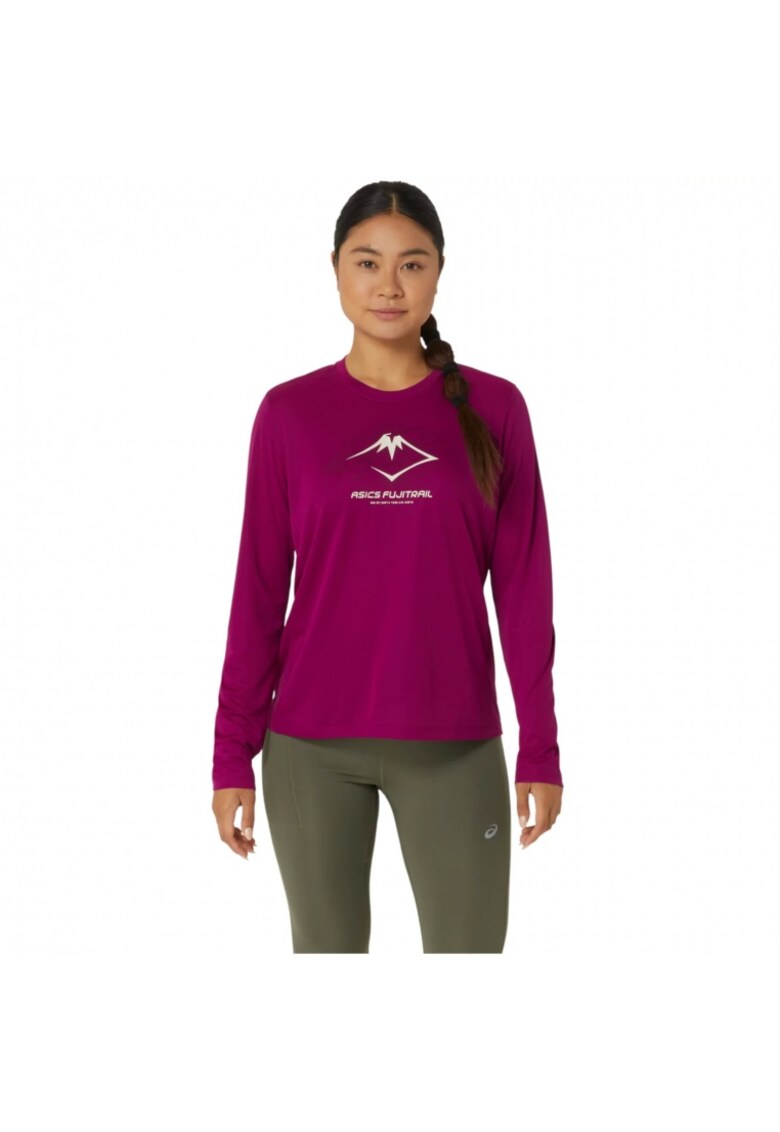Bluza sport pentru dama - Fujitrail - maneci lungi - poliester - visiniu