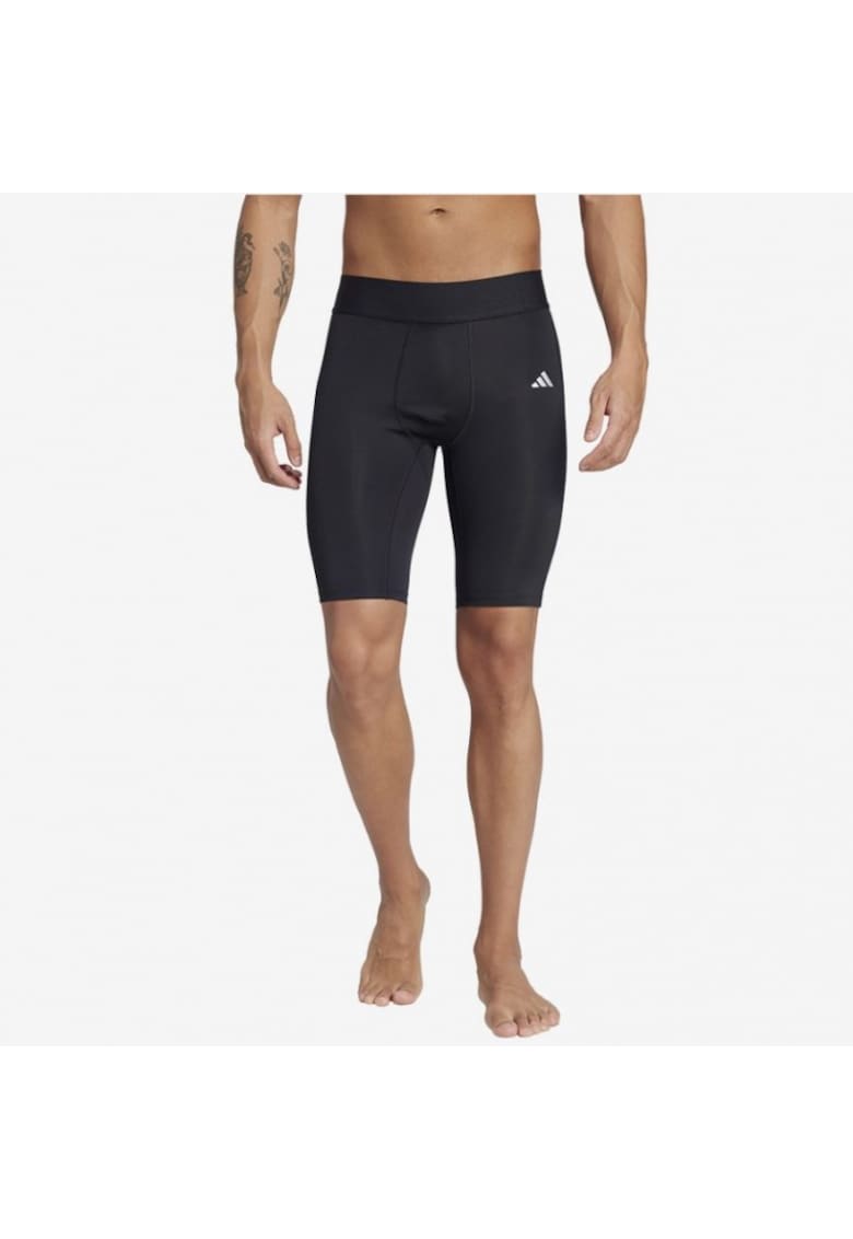 Pantaloni scurti sport barbati Techfit - elastan/poliester - negru