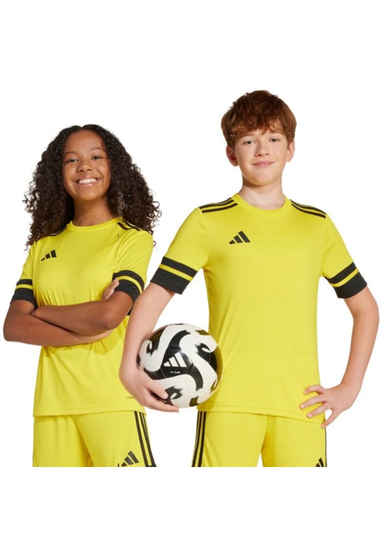 Tricou sport copii - Squadra 25 - galben - poliester reciclabil
