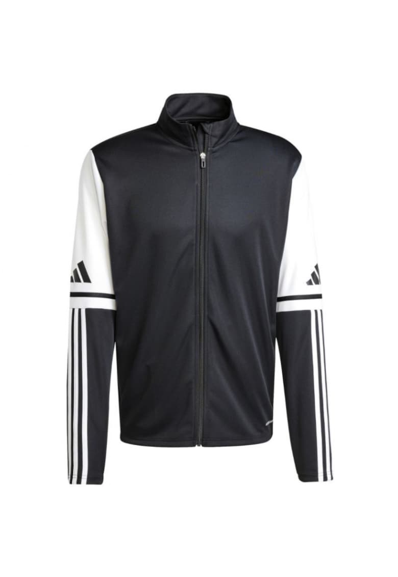 Hanorac sport barbati - Squadra 25 - alb/negru - fara gluga - cu fermoar