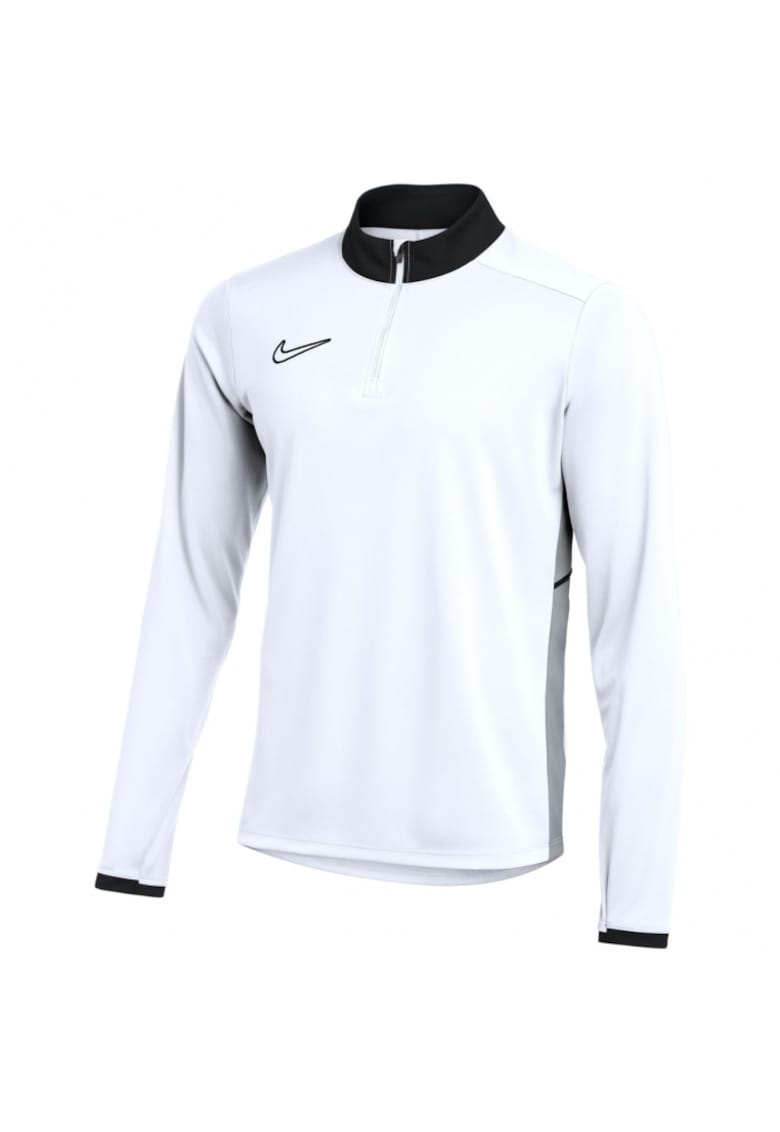 Bluza sport barbati - cu fermoar 1/2 - alb - material Dri-fit
