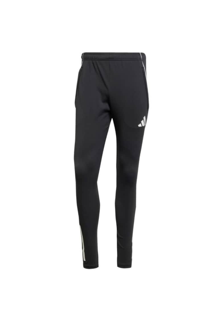 Pantaloni sport barbati - Tiro 25 Iw0415 - croiala ajustata - negru - textil