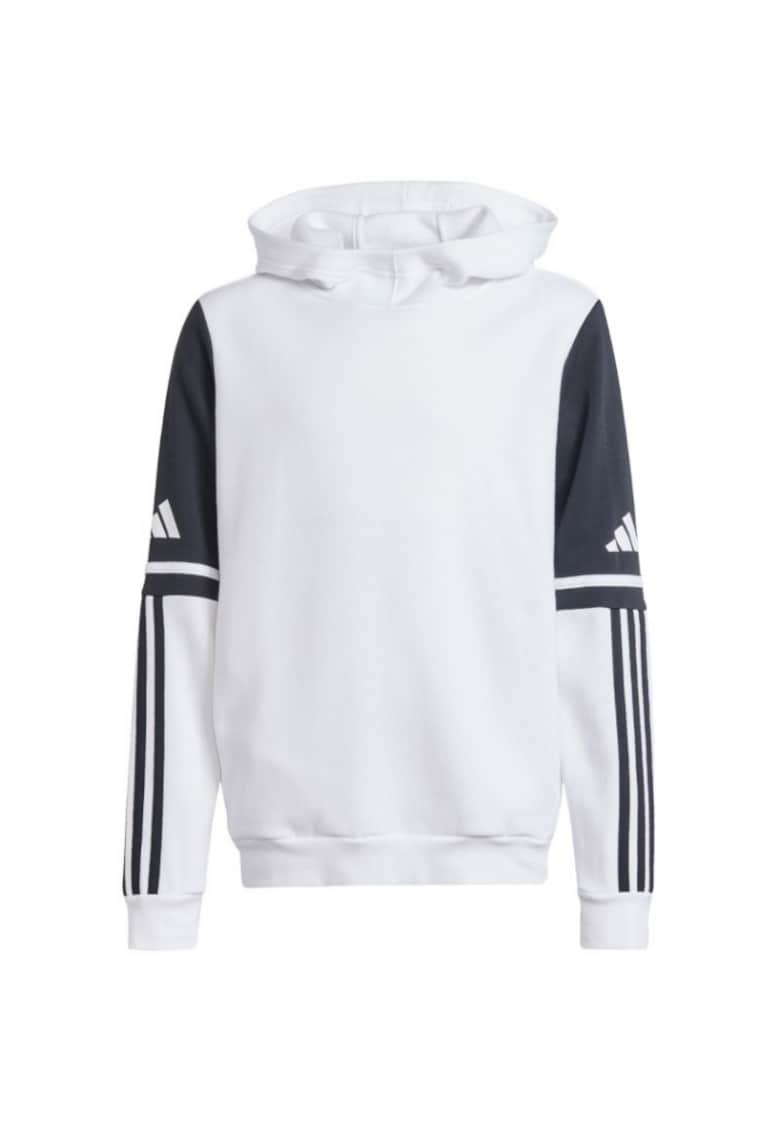 Hanorac sport copii - JD4807 - cu gluga - bumbac/poliester - alb/bleumarin