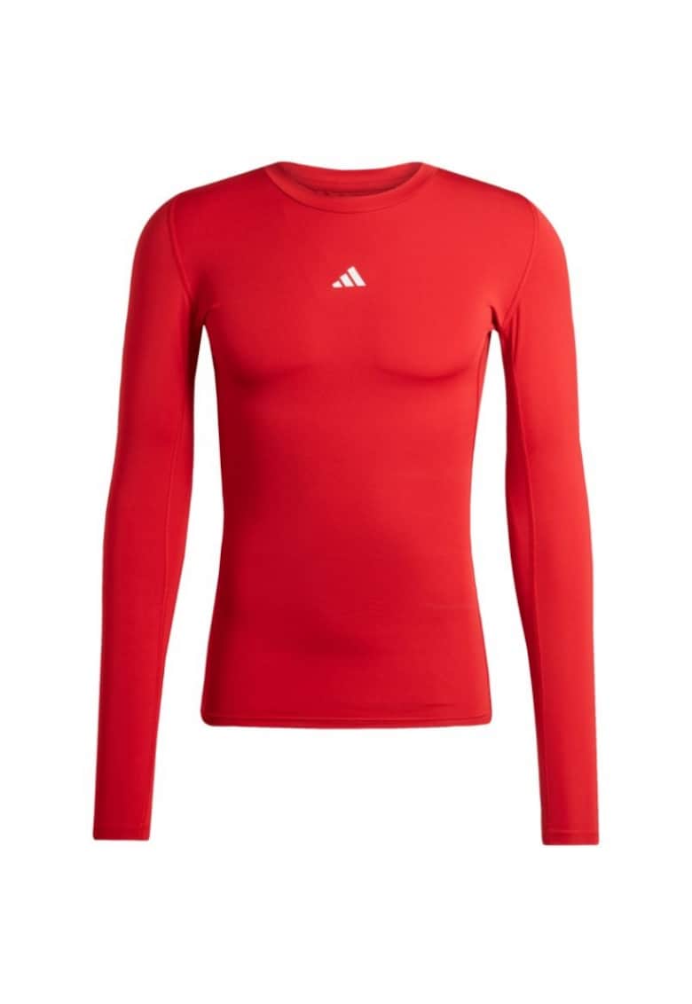 Bluza sport pentru barbati - Techfit - cu maneca lunga - rosu