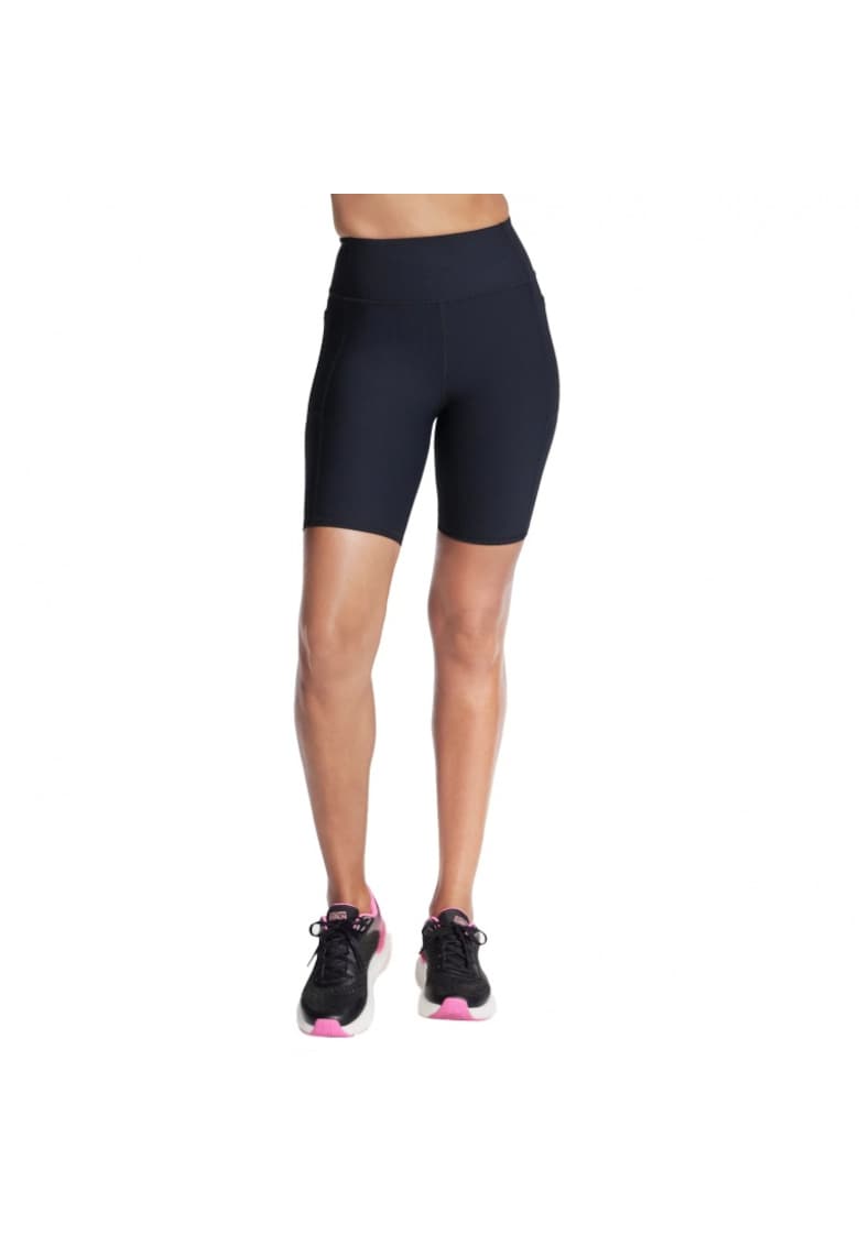 Pantaloni sport dama - pantaloni scurti ciclism - negru - nailon -