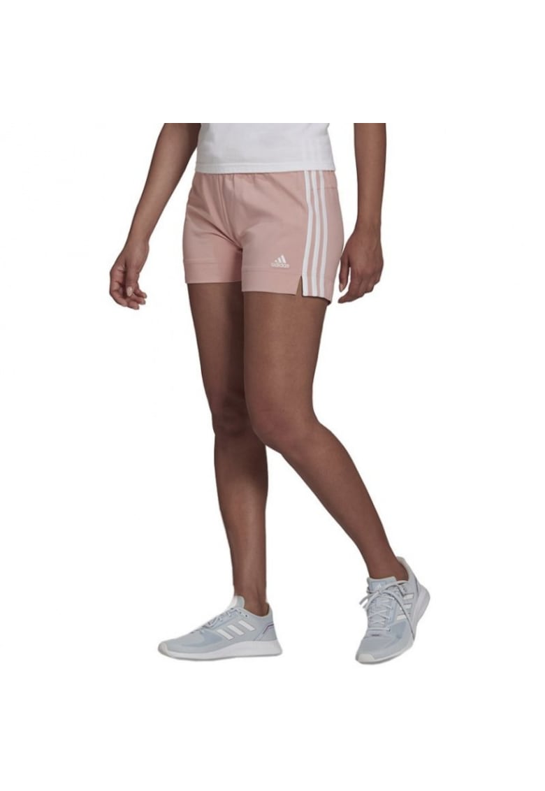 Pantaloni sport dama - Essentials Slim - 3 dungi - negru - material sintetic -