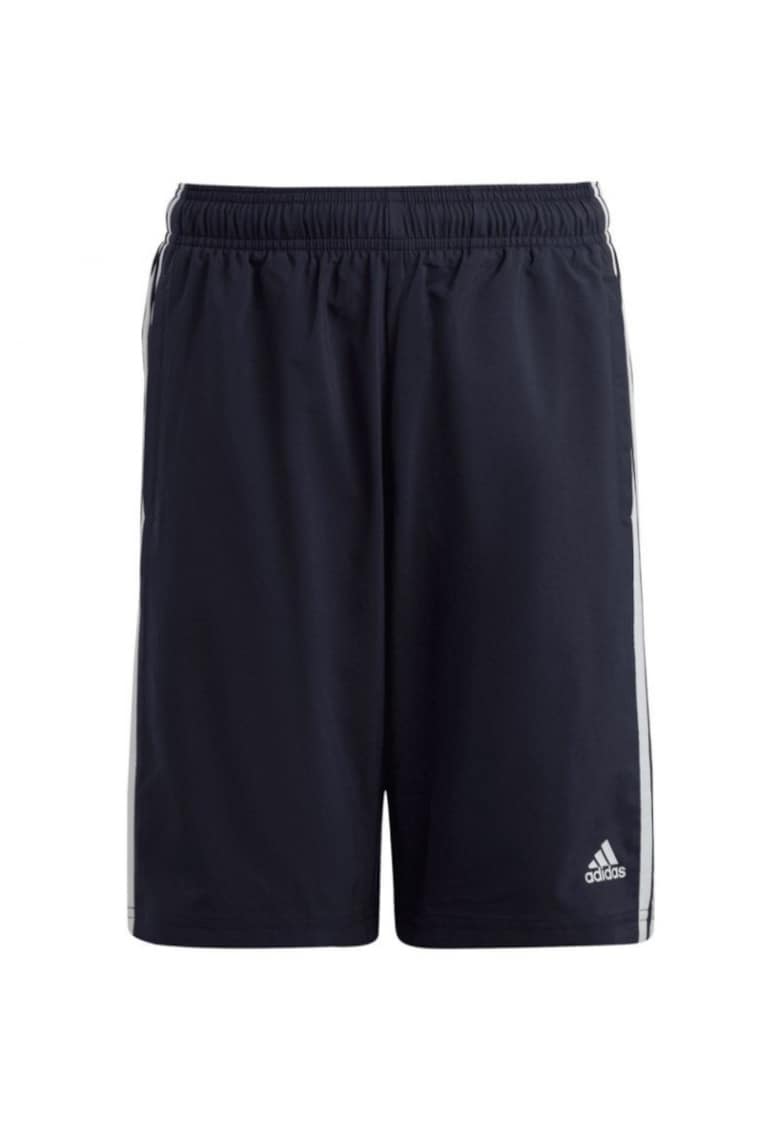 Pantaloni scurti copii Essentials 3-Stripes - bleumarin - material reciclat - cu talie elastica