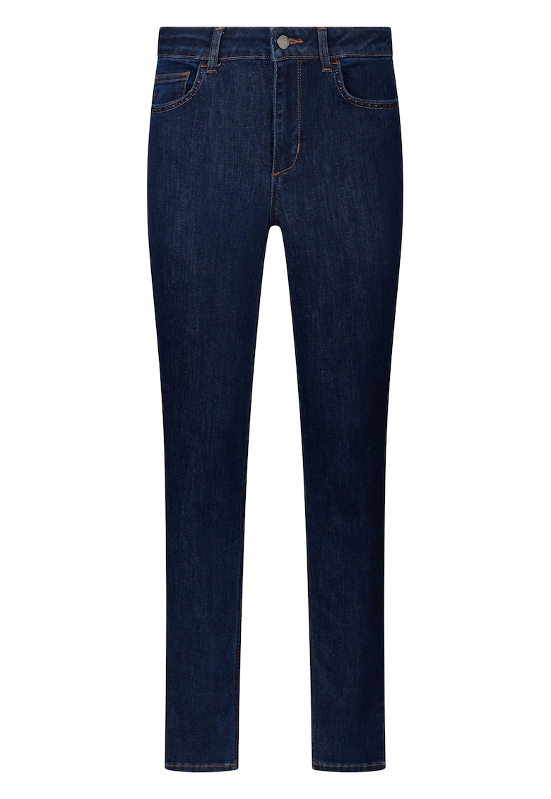 Blugi skinny cu talie inalta - Albastru ultramarin