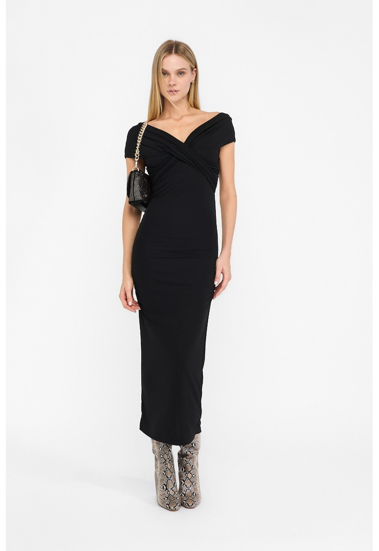 Rochie bodycon midi - Negru