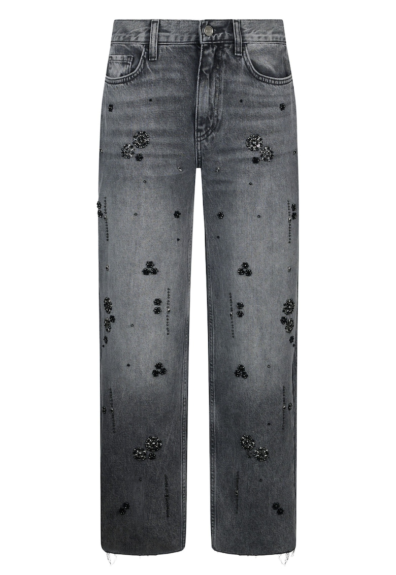 Blugi drepti cu strasuri