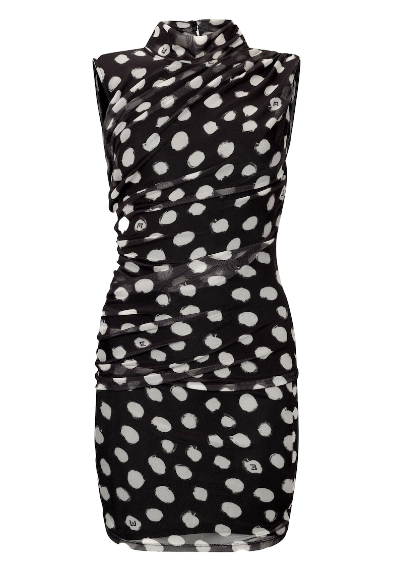 Rochie scurta cambrata cu buline