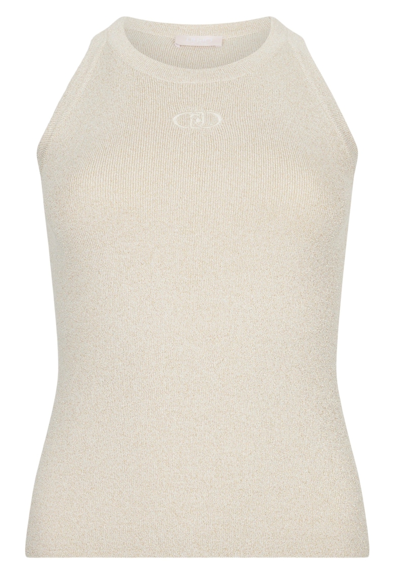 Top tricotat fin - stralucitor - Bej