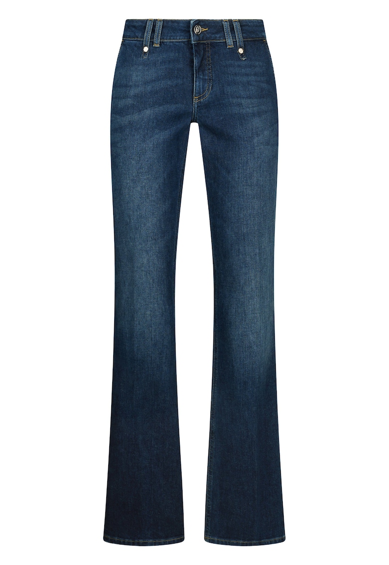 Blugi bootcut cu talie joasa