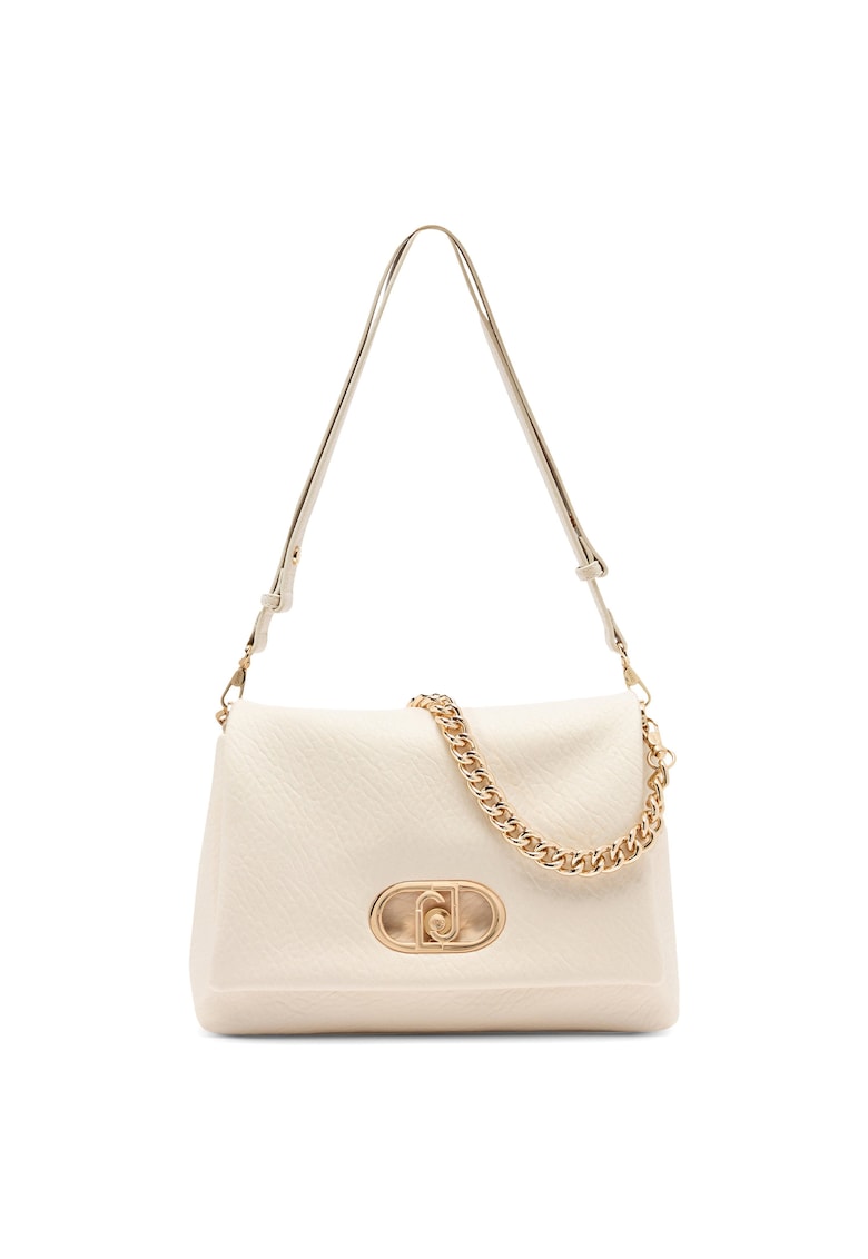 Geanta crossbody de piele ecologica cu bareta ajustabila - Bej