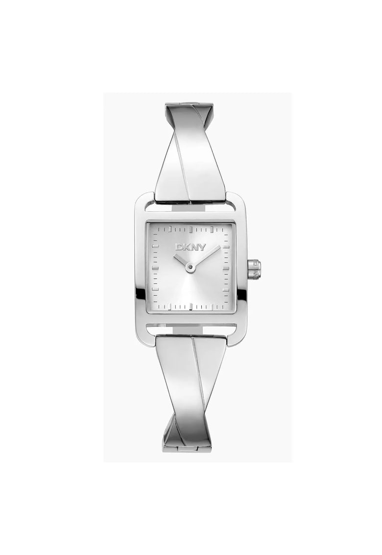 Ceas dama DK1L005M0135 - otel - 22x30mm - gri - mecanism quartz - rezistent la apa 3 ATM