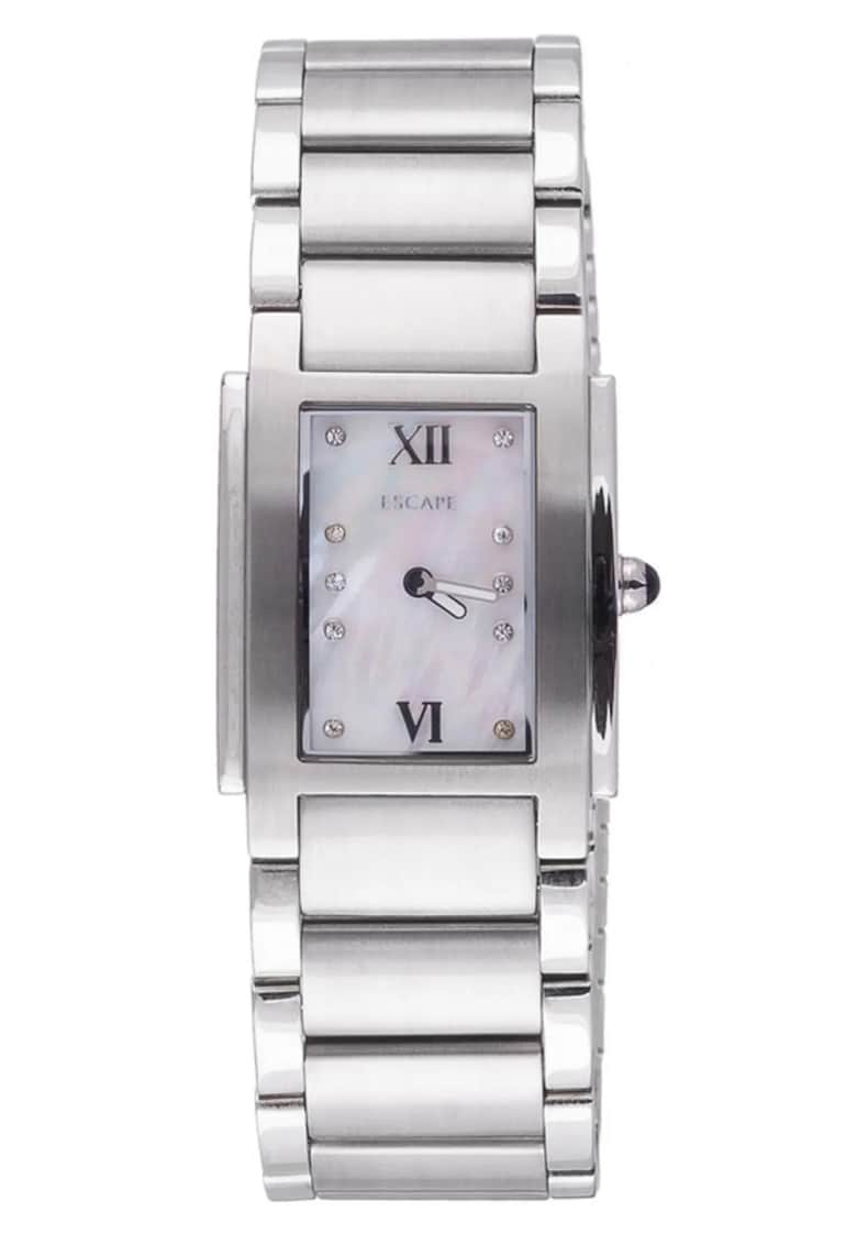 Ceas dama 34 mm - curea otel - rezistenta la apa 5 ATM - argintiu Ceas dama 34 mm - curea otel - rezistenta la apa 5 ATM - argintiu