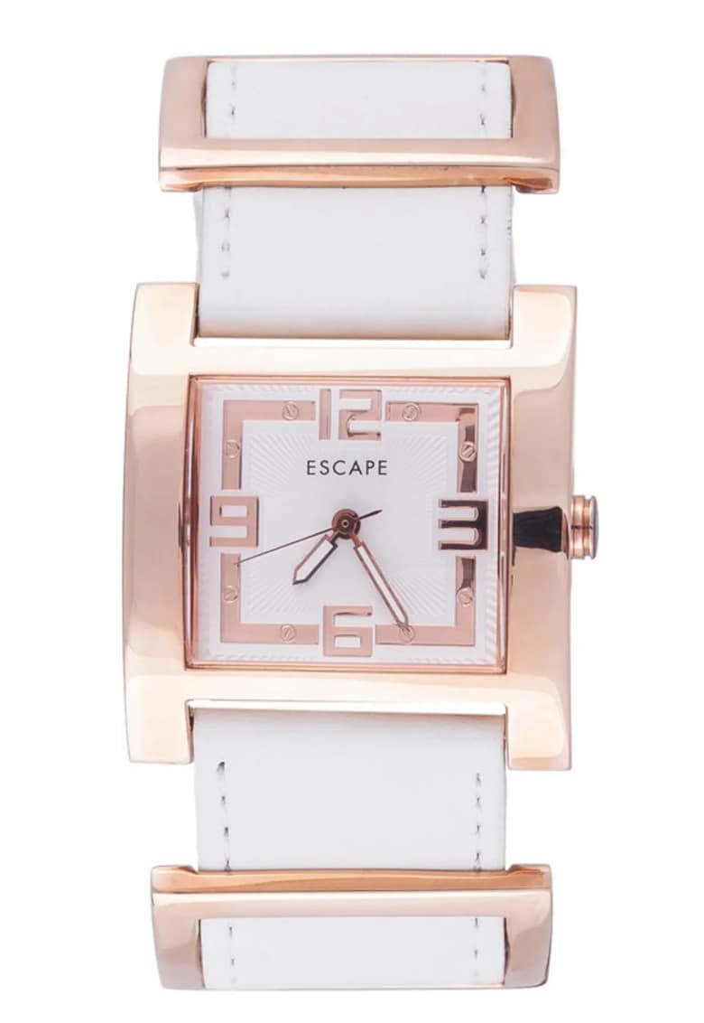 Ceas dama ECP10200 - curea piele ecologica alba - 36mm - rezistenta la apa 5 ATM Ceas dama ECP10200 - curea piele ecologica alba - 36mm - rezistenta la apa 5 ATM