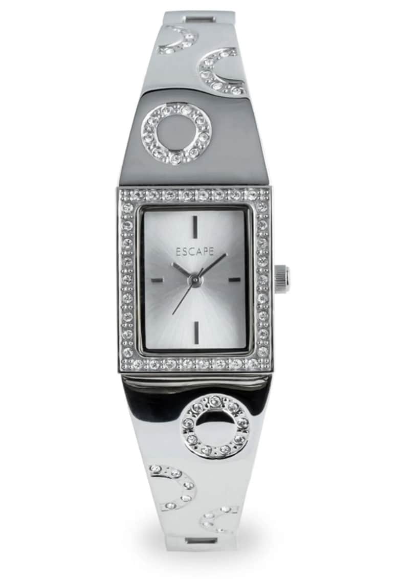 Ceas dama  curea otel - carcasa 26-30 mm - rezistenta la apa 5 ATM - argintiu