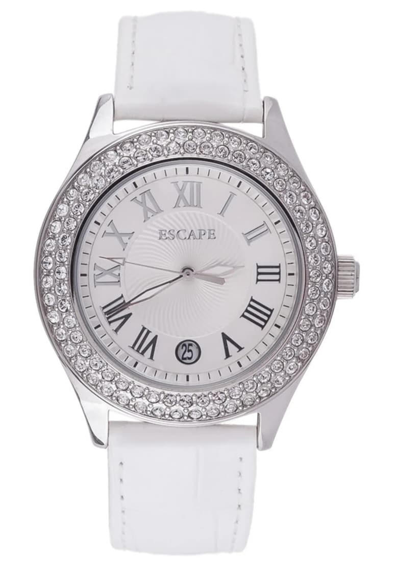 Ceas dama ECP10491 40mm - curea piele ecologica - rezistenta la apa 5 ATM - argintiu Ceas dama ECP10491 40mm - curea piele ecologica - rezistenta la apa 5 ATM - argintiu